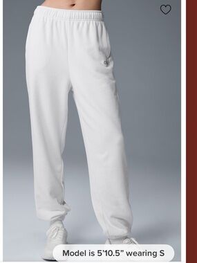 ALO Yoga Accolade Sweatpants White - Medium